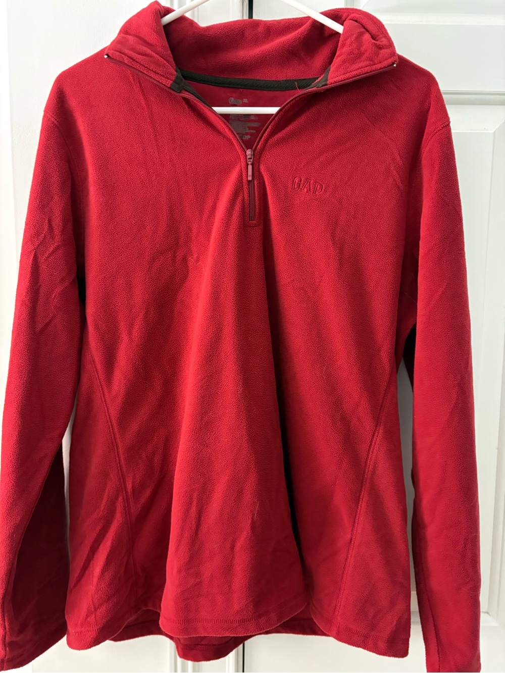 GAP Red Fleece Half-Zip Pullover